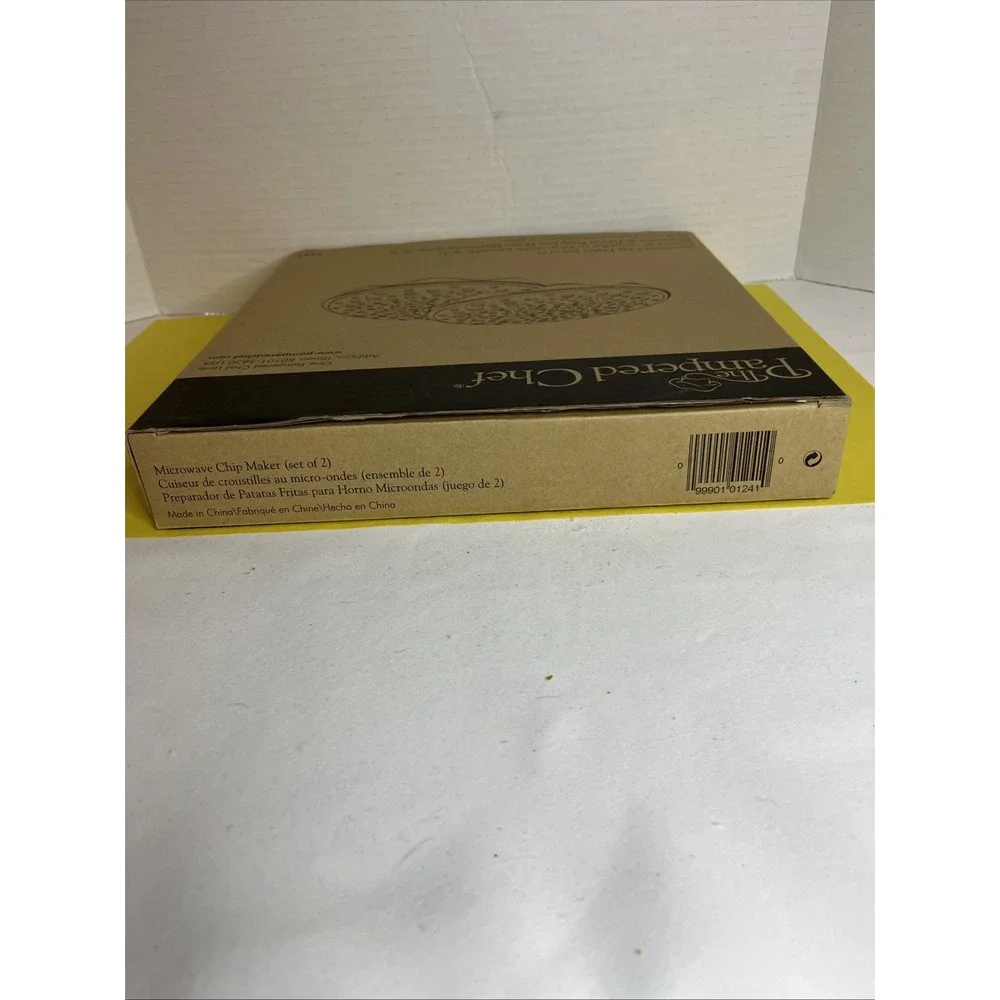 Pampered Chef Black Silicone 2 piece set Microwave Potato Chip Maker 1241 Snacks